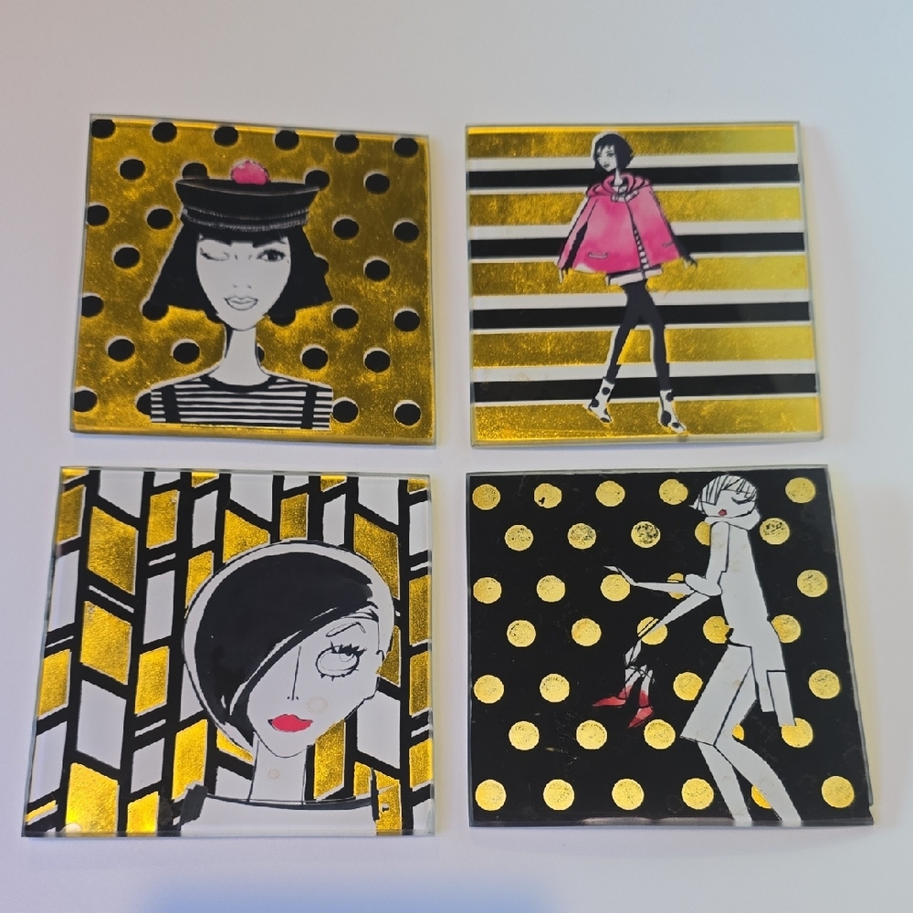 Stylish Art Deco Coasters Set